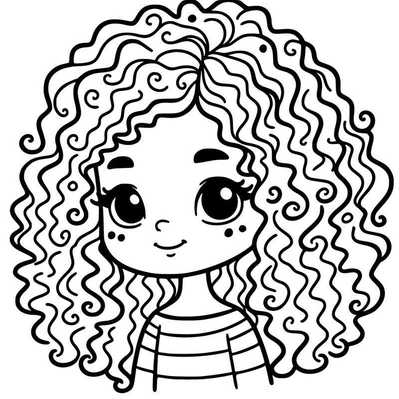 girl with curly hair