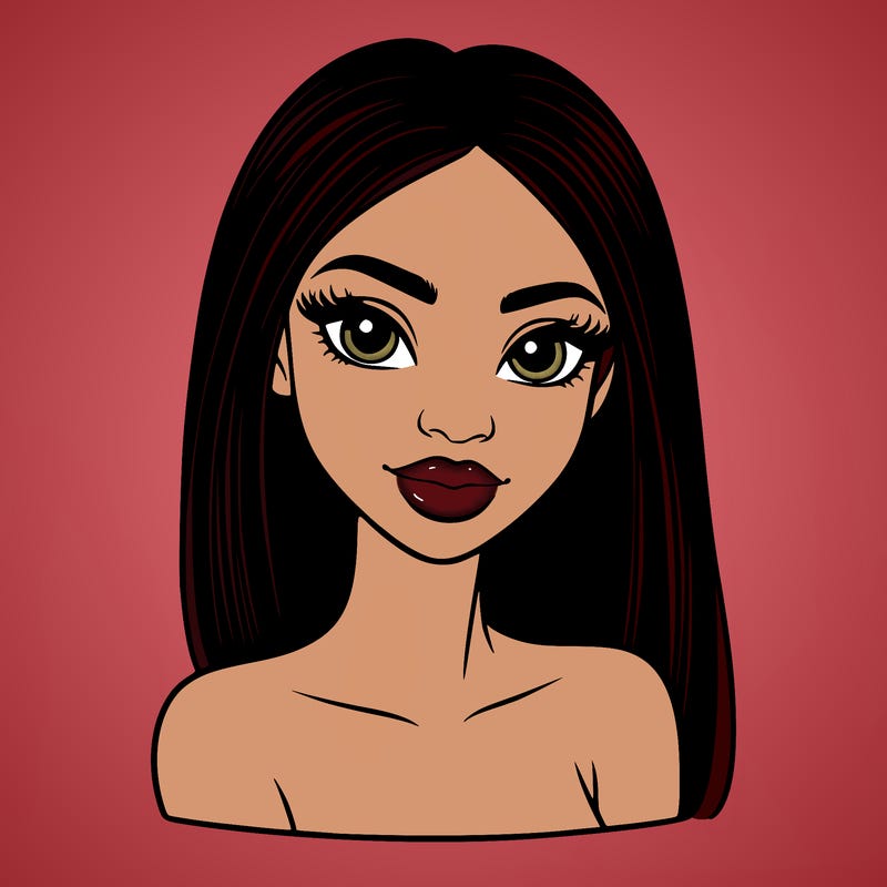 beautiful black woman with straight hair