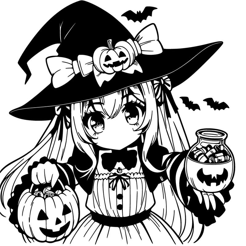 halloween anime girl