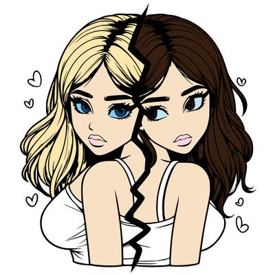 realistic girl split