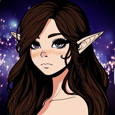 elf girl realistic dark fantasy