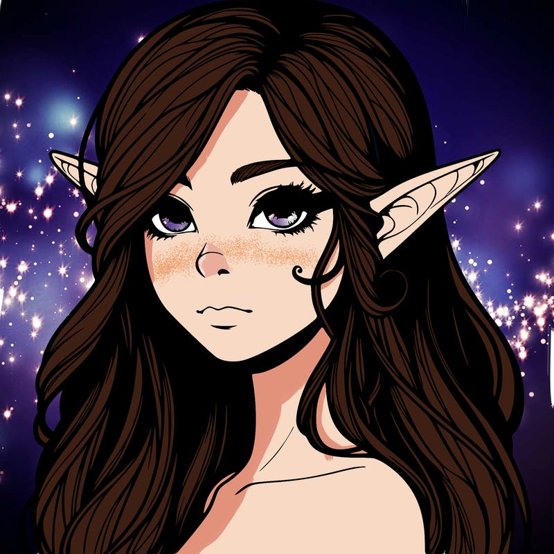elf girl realistic dark fantasy