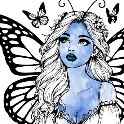 butterfly fairy realistic girl