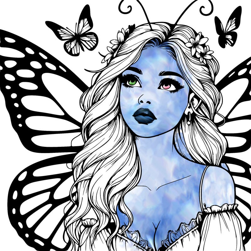 butterfly fairy realistic girl