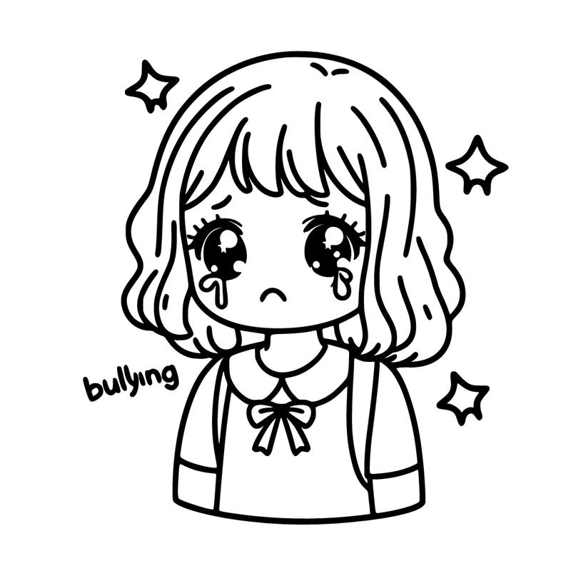 pretty girl getting bullied crying