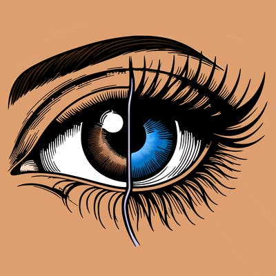 realistic eye split