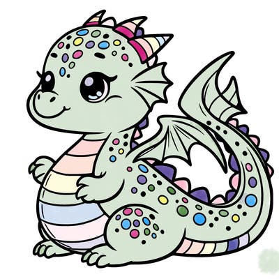 an absolutely cute and pretty dragon
