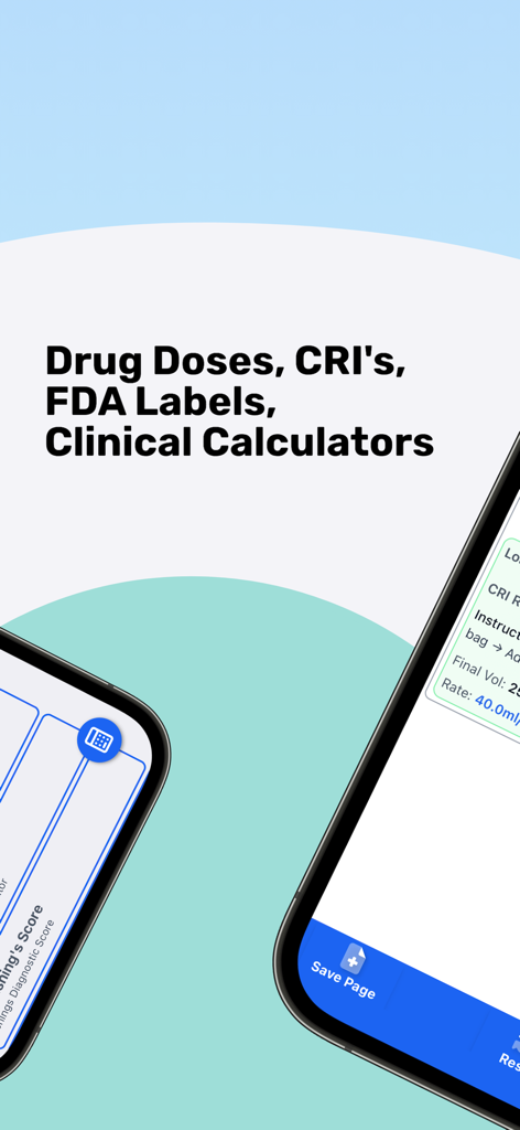 VetDrugs Veterinary Calculator - Display dell'app VetDrugs Veterinary Calculator che evidenzia dosi di farmaci e strumenti clinici.