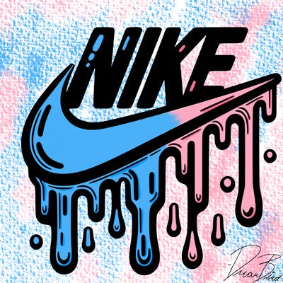 dripping nike logo