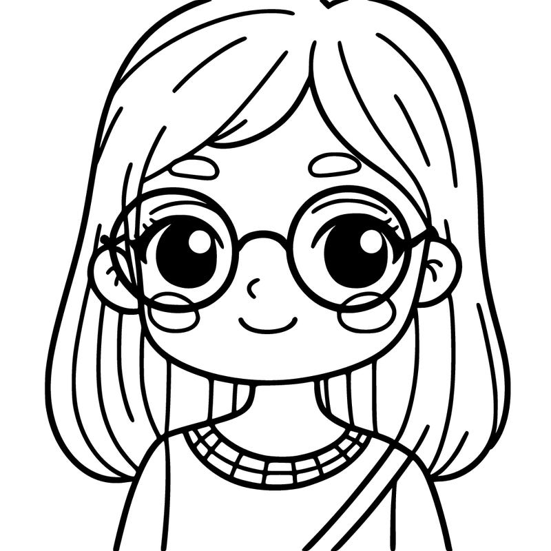 girl with glasses