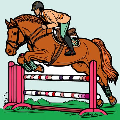 horse riding english show jumping