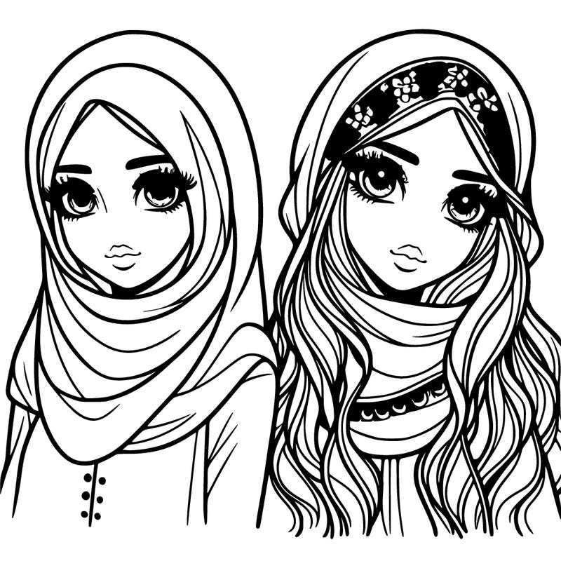 beautiful veiled girls
