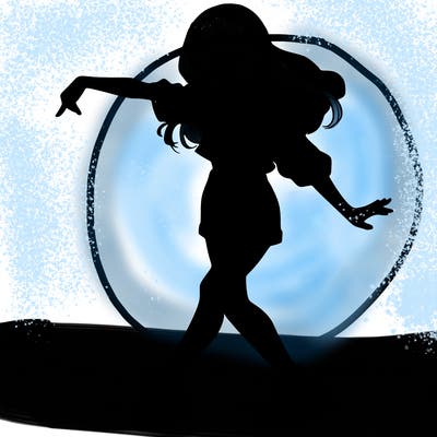 realistic girl danceing