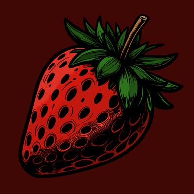 realistic strawberry