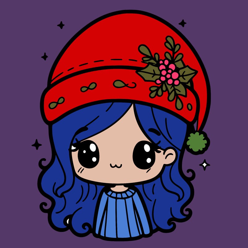 christmas hat girl