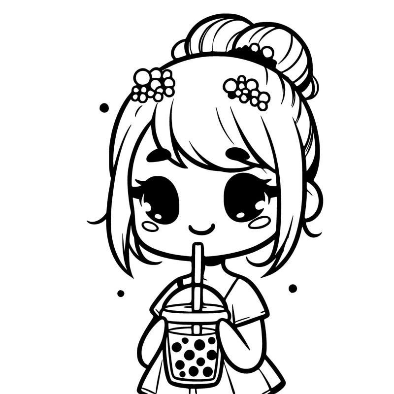 girl with boba