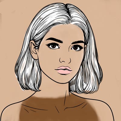 realistic portrait of woman