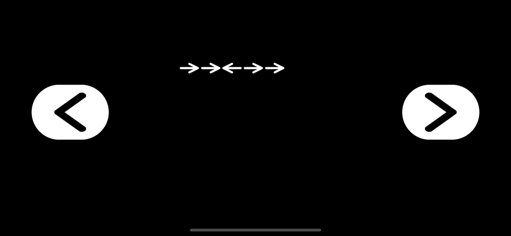 C2 Flanker Task - Tela da tarefa Flanker com setas e botões de resposta direcionais em fundo preto.