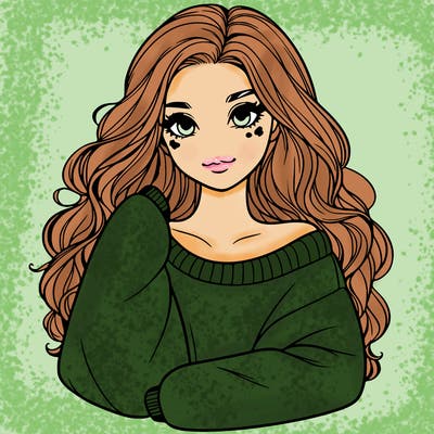 a beautiful girl in a big sweatshirt