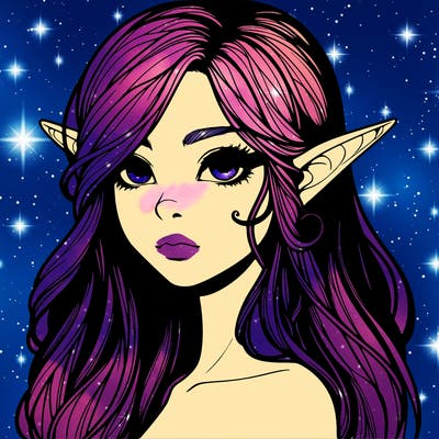 elf girl realistic dark fantasy