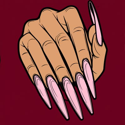 modern long nails