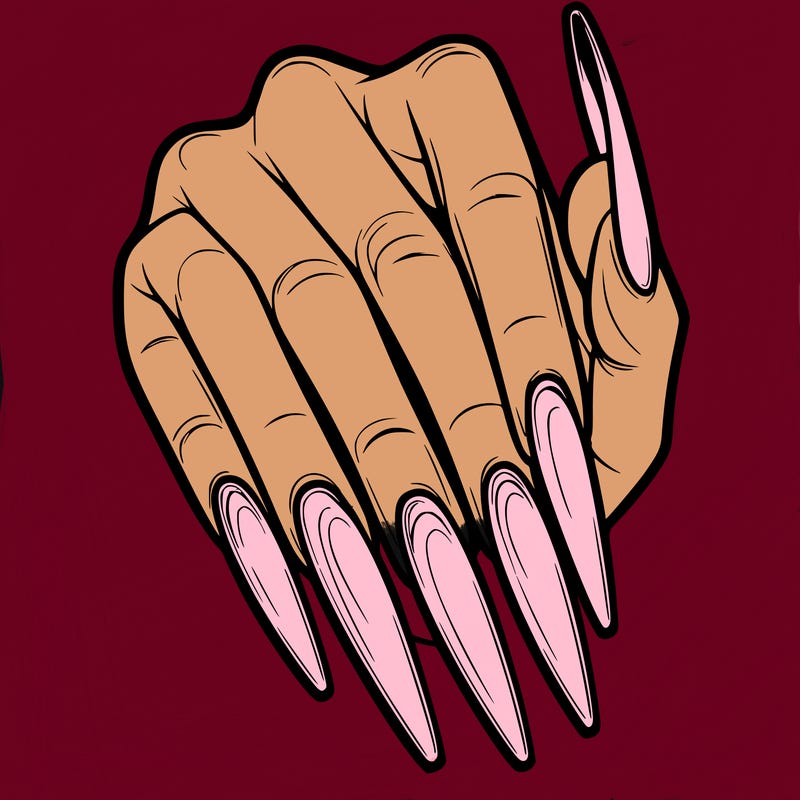 modern long nails