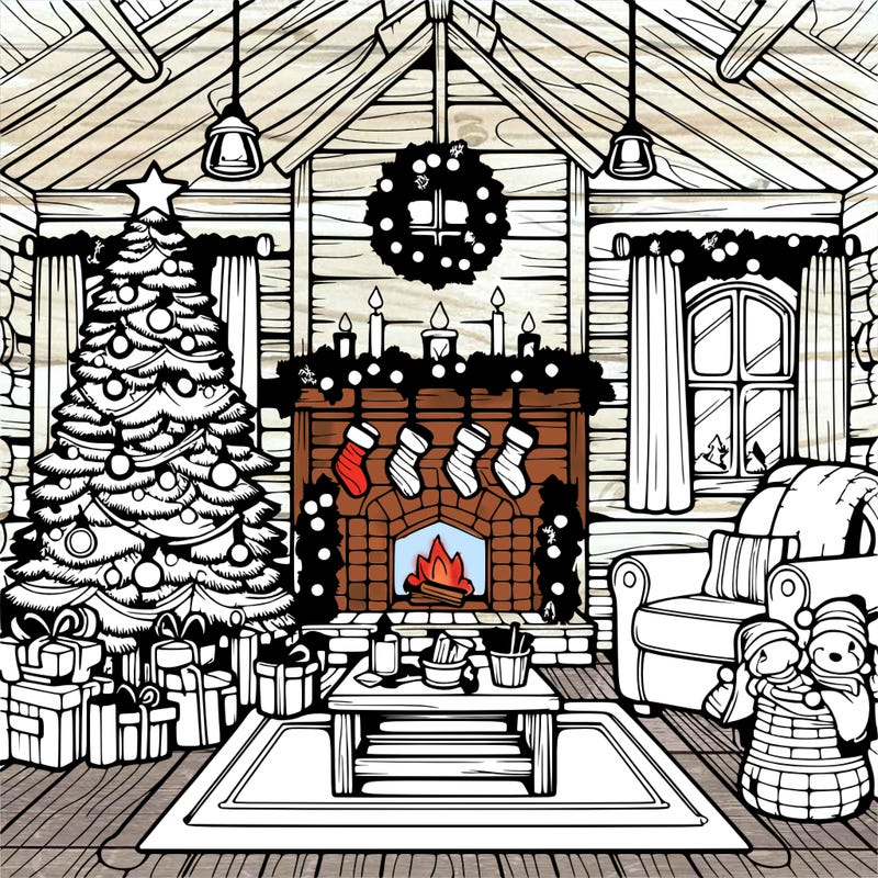 christmas house interior