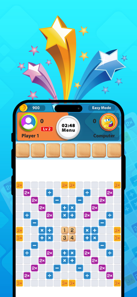 Mathable® - A screenshot of the Mathable app showing a math board game grid with number tiles and operators.