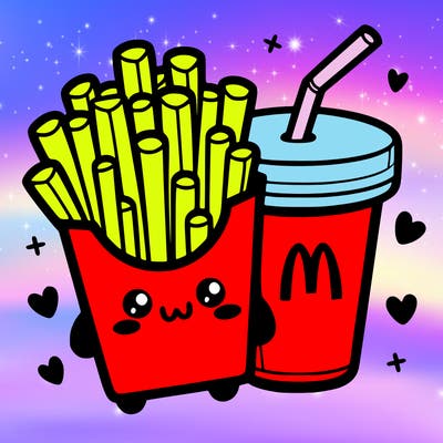 cute mcdonalds meal happy meal fries