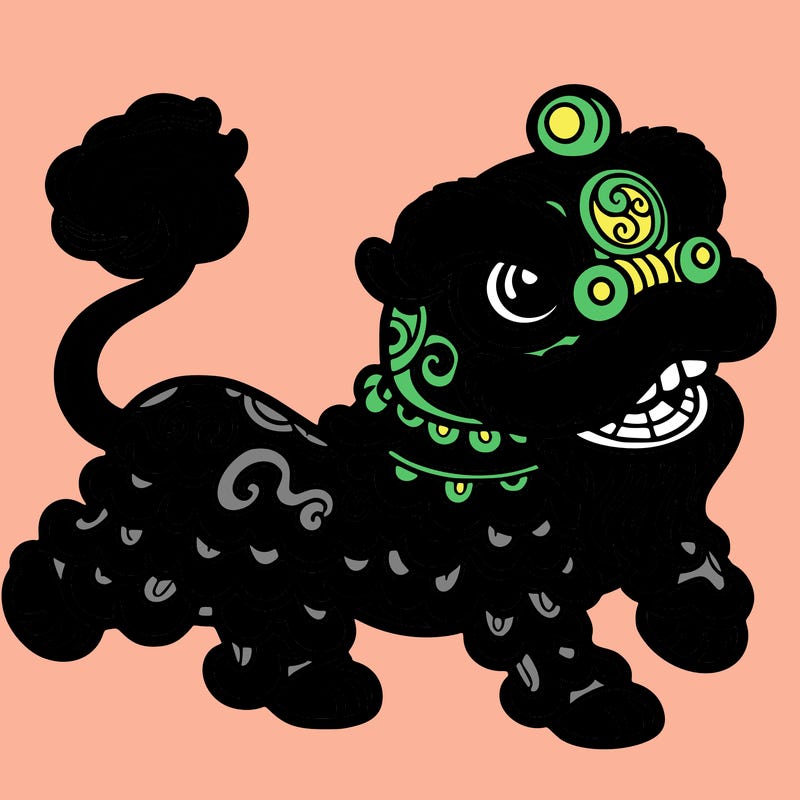 chinese dancing lion
