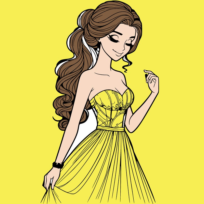 a realistic woman wearing an elegant dress