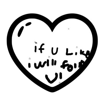a blank heart