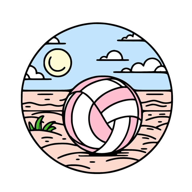 volleyball on a beach