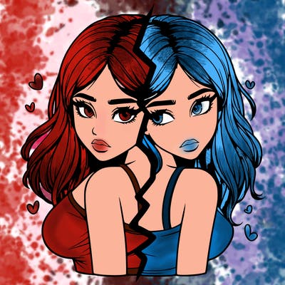 realistic girl split