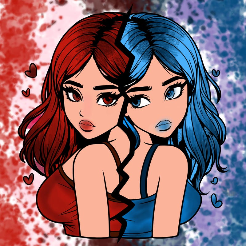 realistic girl split