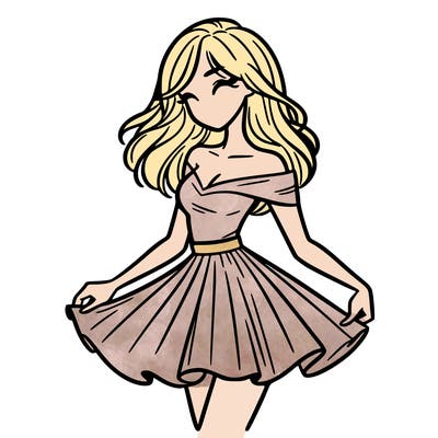 woman in skirt