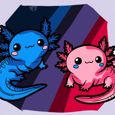 cute axolotls
