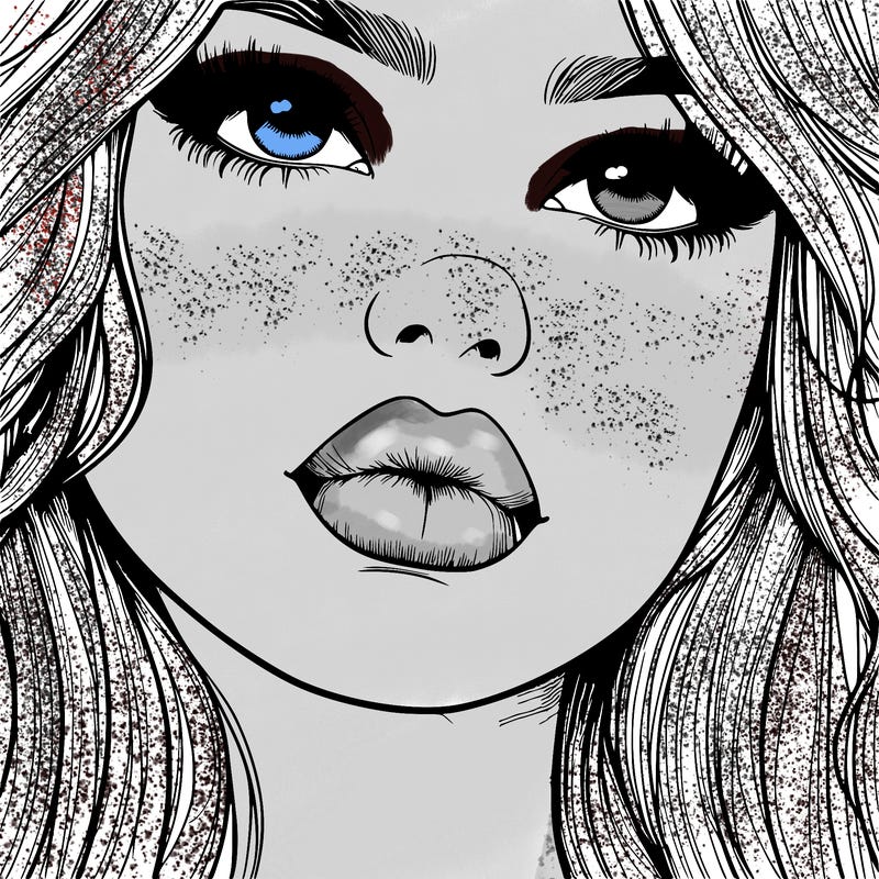 really realistic girl with lips