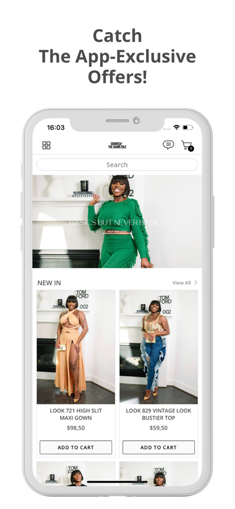 SOIGNEE BY SHANA COLE - SOIGNEE BY SHANA COLE mobile shopping app showing exclusive fashion deals and new arrivals