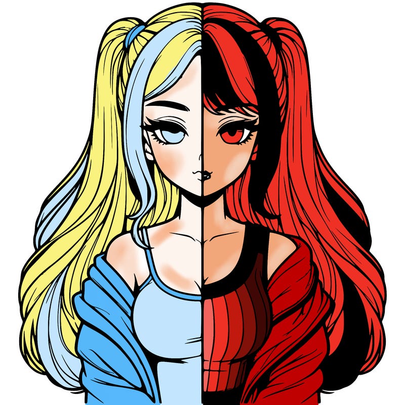 realistic girl split