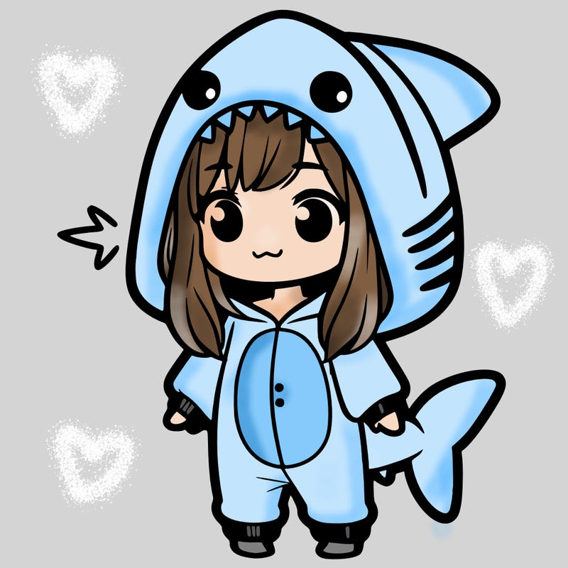 girl in shark onesie