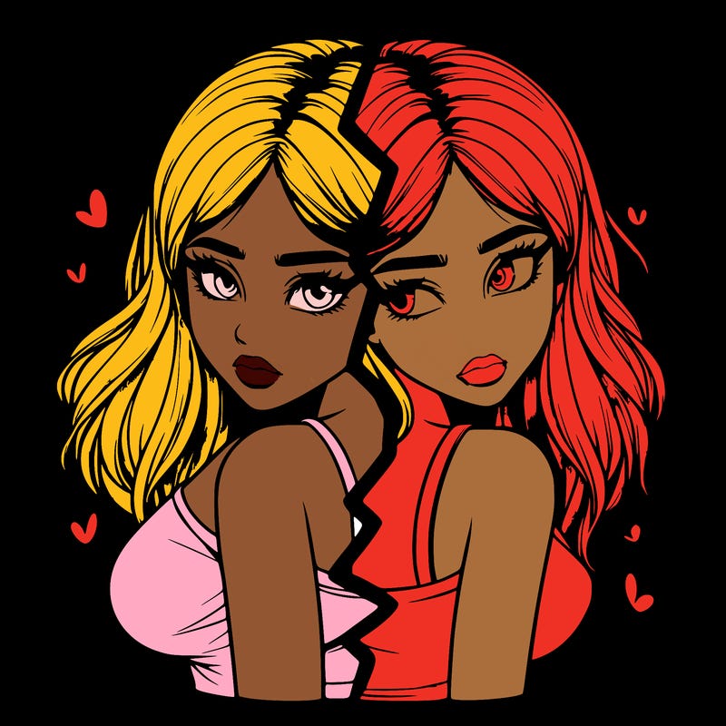 realistic girl split