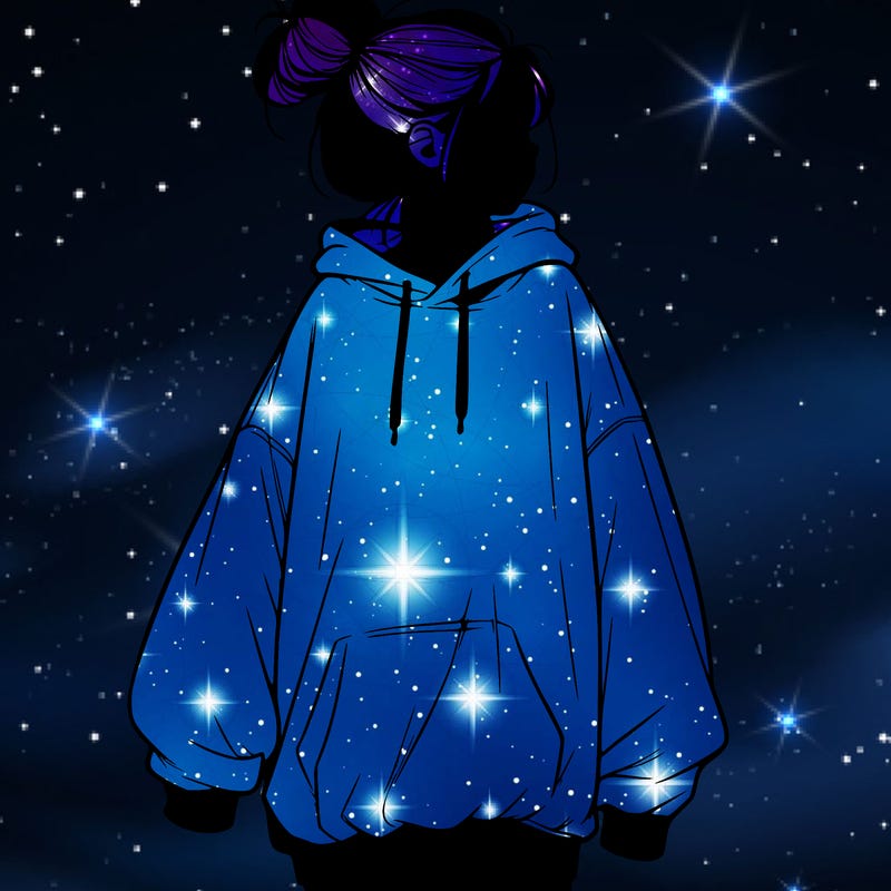 realistic girl with a oversized sweatshirt on and a bun