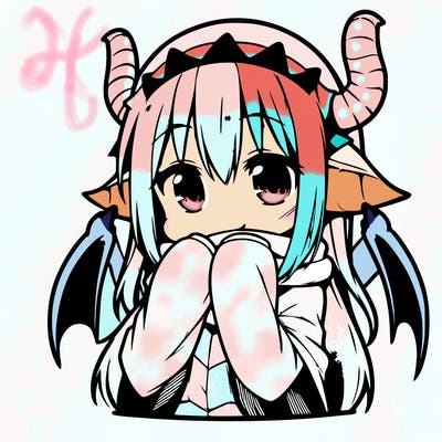 shy anime dragon girl