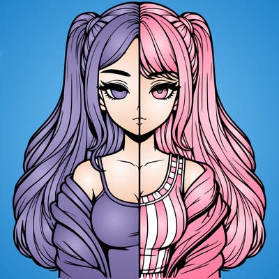 realistic girl split