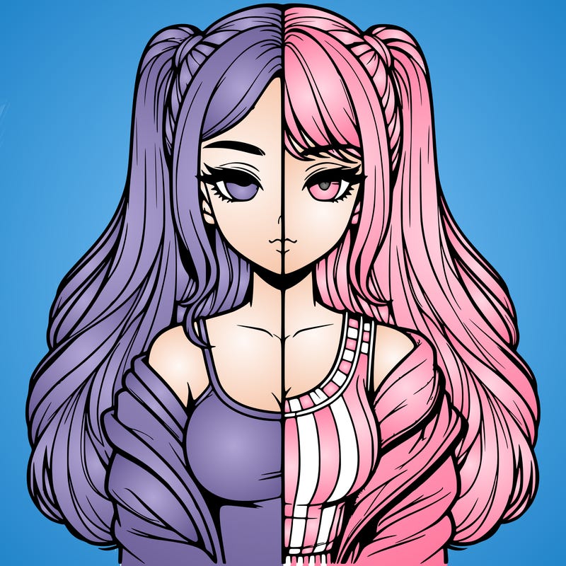 realistic girl split