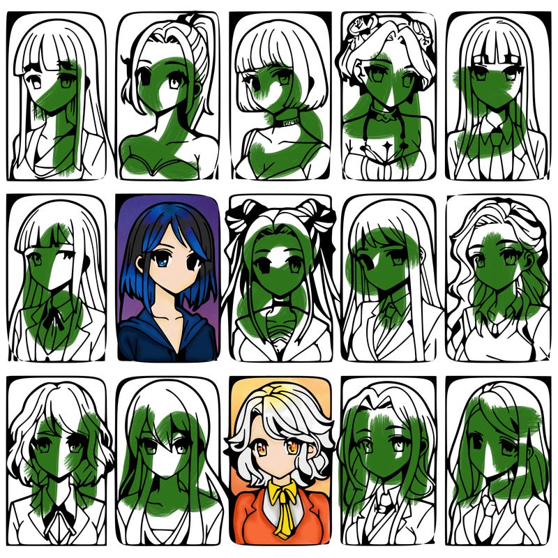 girls that look diffrent anime