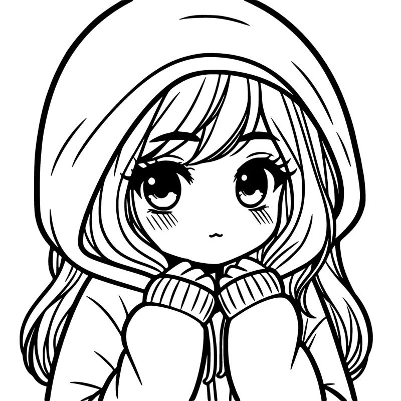girl in hoodie
