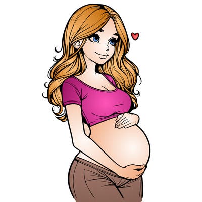 realistic pregnant girl