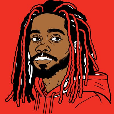 man with dreads